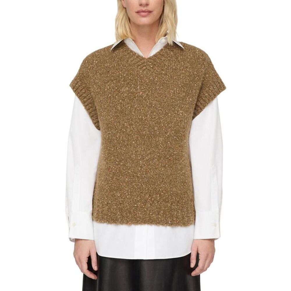 Lafayette 148 New York Womens  Alpaca- & Wool-Blend Vest
